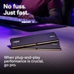 Crucial Pro 128GB Kit (2x64GB) DDR5 RAM, 5600MHz (or 5200MHz or 4800MHz) Desktop Gaming Memory UDIMM, Compatible with Latest Intel & AMD CPU CP2K64G56C46U5