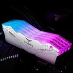 TEAMGROUP T-Force Delta RGB DDR5 Ram 32GB (2x16GB) 6000MHz PC5-48000 CL38 Intel XMP 3.0 & AMD Expo Compatible Desktop Memory Module Ram White FF4D532G6000HC38GDC01