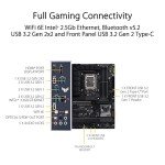 ASUS TUF Gaming Z790-Plus WiFi LGA 1700(Intel 14th,12th &13th Gen) ATX Gaming Motherboard(PCIe 5.0,DDR5,4xM.2 Slots,16+1 DrMOS,WiFi 6,2.5Gb LAN,Front USB 3.2 Gen 2 Type-C,Thunderbolt 4(USB4),Aura RGB)