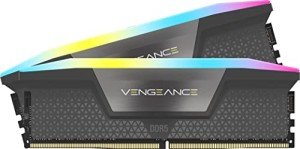 CORSAIR Vengeance RGB DDR5 32GB (2x16GB) DDR5 6400MHz CL32 AMD Expo Intel XMP iCUE Compatible Computer Memory – Gray (CMH32GX5M2B6400Z32)