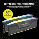 CORSAIR Vengeance RGB DDR5 32GB (2x16GB) DDR5 6400MHz CL32 AMD Expo Intel XMP iCUE Compatible Computer Memory – Gray (CMH32GX5M2B6400Z32)