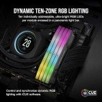 CORSAIR Vengeance RGB DDR5 32GB (2x16GB) DDR5 6400MHz CL32 AMD Expo Intel XMP iCUE Compatible Computer Memory – Gray (CMH32GX5M2B6400Z32)