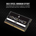 CORSAIR Vengeance SODIMM DDR5 RAM 64GB (2x32GB) 5200MHz CL44 Intel XMP iCUE Compatible Computer Memory - Black (CMSX64GX5M2A5200C44)