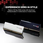 G.SKILL Ripjaws M5 Neo RGB Series (AMD Expo) DDR5 RAM 32GB (2x16GB) 6000MT/s CL36-48-48-96 1.25V Desktop Computer Memory UDIMM - Matte White (F5-6000J3648D16GX2-RM5NRW)