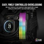 CORSAIR Vengeance RGB DDR5 32GB (2x16GB) DDR5 6400MHz CL32 AMD Expo Intel XMP iCUE Compatible Computer Memory – Gray (CMH32GX5M2B6400Z32)