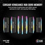 CORSAIR VENGEANCE RGB DDR5 RAM 32GB (2x16GB) 7200MHz CL34 Intel XMP iCUE Compatible Computer Memory - Black (CMH32GX5M2X7200C34)