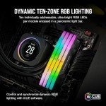 CORSAIR VENGEANCE RGB DDR5 RAM 32GB (2x16GB) 7200MHz CL34 Intel XMP iCUE Compatible Computer Memory - Black (CMH32GX5M2X7200C34)