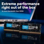 Crucial 32GB Kit (2x16GB) DDR5 5200MHz (or 4800MHz) Desktop Memory, UDIMM 288-Pin, Compatible with 13th Gen Intel Core and AMD Ryzen 7000 – CT2K16G52C42U5