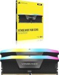 CORSAIR VENGEANCE RGB DDR5 RAM 32GB (2x16GB) 7200MHz CL34 Intel XMP iCUE Compatible Computer Memory - Black (CMH32GX5M2X7200C34)