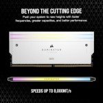 CORSAIR Dominator Titanium RGB DDR5 RAM 96GB (2x48GB) DDR5 6600MHz CL32 Intel XMP iCUE Compatible Computer Memory - White (CMP96GX5M2B6600C32W)