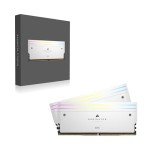 CORSAIR Dominator Titanium RGB DDR5 RAM 96GB (2x48GB) DDR5 6600MHz CL32 Intel XMP iCUE Compatible Computer Memory - White (CMP96GX5M2B6600C32W)