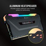 CORSAIR VENGEANCE RGB PRO DDR4 RAM 32GB (2x16GB) 3600MHz CL18-22-22-42 1.35V Intel AMD Desktop Computer Memory - Black (CMW32GX4M2D3600C18)