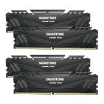 【DDR4 RAM】 GIGASTONE Game PRO 64GB Kit (4x16GB) DDR4 3200MHz PC4-25600 CL 16-18-18-40 Intel XMP 2.0 AMD Ryzen 1.35V UDIMM 288 Pin Unbuffered Non ECC High Performance Gaming Desktop Memory - Black