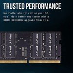 PNY Performance 32GB DDR4 DRAM 3200MHz (PC4-25600) CL22 1.2V Dual Rank Notebook/Laptop (SODIMM) Computer Memory Kit – MN32GSD43200-TB