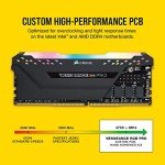 CORSAIR VENGEANCE RGB PRO DDR4 RAM 32GB (2x16GB) 3200MHz CL16-20-20-38 1.35V Intel AMD Desktop Computer Memory - Black (CMW16GX4M2C3200C16)