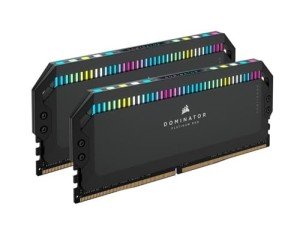 CORSAIR DOMINATOR PLATINUM RGB DDR5 RAM 64GB (2x32GB) 5200MHz CL40 Intel XMP iCUE Compatible Computer Memory - Black (CMT64GX5M2B5200C40)