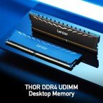Lexar 32GB (2x16GB) THOR DDR4 RAM 3200MT/s CL16 1.35V Desktop Memory with Heatsink, AMD Ryzen & Intel XMP 2.0, Black (LD4U16G32C16LG-RUD)