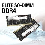 TEAMGROUP Elite DDR4 64GB Kit (2 x 32GB) 3200MHz PC4-25600 CL22 (2933MHz or 2666MHz) Unbuffered Non-ECC 1.2V SODIMM 260-Pin Laptop Notebook PC Computer Memory Module Ram Upgrade - TED464G3200C22DC-S01
