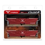 TEAMGROUP T-Force Vulcan Z DDR4 32GB Kit (2x16GB) 3200MHz (PC4-25600) CL16 Desktop Memory Module Ram (Red) - TLZRD432G3200HC16FDC01