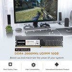 【DDR4 RAM】 GIGASTONE 64GB Kit (4x16GB) DDR4 2666MHz (2400MHz or 2133MHz) PC4-21300 (PC4-19200/17000) CL19 1.2V UDIMM 288 Pin Unbuffered Non ECC High Performance PC Desktop Memory Upgrade