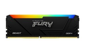 Kingston FURY Beast 32GB 3600MT/s DDR4 CL18 Desktop Memory Single Module | Intel XMP | AMD Ryzen | Plug n Play | RGB Infrared Syncing | KF436C18BB2A/32