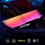 Kingston FURY Beast 32GB 3600MT/s DDR4 CL18 Desktop Memory Single Module | Intel XMP | AMD Ryzen | Plug n Play | RGB Infrared Syncing | KF436C18BB2A/32