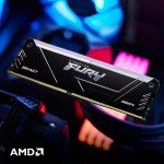 Kingston FURY Beast 32GB 3600MT/s DDR4 CL18 Desktop Memory Single Module | Intel XMP | AMD Ryzen | Plug n Play | RGB Infrared Syncing | KF436C18BB2A/32