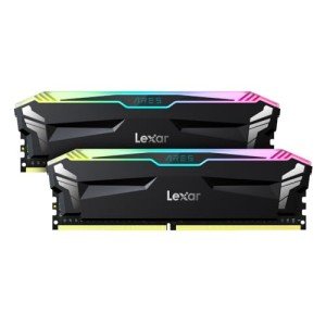 Lexar 32GB (2x16GB) ARES RGB DDR4 RAM 3600MT/s CL18 1.35V Desktop Memory, Compatible with Intel XMP 2.0 and AMD Ryzen, Black (LD4BU016G-R3600GDLA)