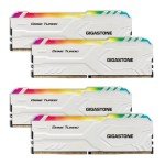 【RGB DDR4 RAM】GIGASTONE Game TURBO 64GB Kit (4x16GB)DDR4 3200MHz PC4-25600 CL16-18-18-40 Intel XMP 2.0 AMD Ryzen 1.35V UDIMM 288 Pin Unbuffered Non ECC High Performance Gaming Desktop Memory - White