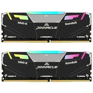 Timetec Pinnacle Konduit RGB 32GB KIT(2x16GB) DDR4 3600MHz PC4-28800 CL18-22-22-42 XMP2.0 Overclocking 1.35V Dual Rank Compatible for AMD and Intel Desktop Gaming PC Memory Module RAM - Black