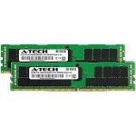A-Tech 64GB Kit (2x32GB) DDR4 2400MHz PC4-19200 ECC RDIMM 2Rx4 Dual Rank 1.2V ECC Registered DIMM 288-Pin Server & Workstation RAM Memory Upgrade Modules (A-Tech Enterprise Series)