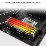 Timetec Pinnacle Konduit RGB 32GB KIT(2x16GB) DDR4 3600MHz PC4-28800 CL18-22-22-42 XMP2.0 Overclocking 1.35V Dual Rank Compatible for AMD and Intel Desktop Gaming PC Memory Module RAM - Black