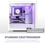 NZXT N7 B650E - AMD B650 Chipset - Supports AMD Ryzen 9000 8000 & 7000 Series CPUs (Socket AM5) - ATX Gaming Motherboard - Integrated Rear I/O Shield - DDR5 - Wi-Fi 6E - White