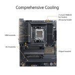 ASUS ProArt X670E-CREATOR WiFi AMD X670 AM5 Ryzen™ Desktop 9000 8000 & 7000 ATX Motherboard, 16+2 Power Stages, PCIe® 5.0 Ready, DDR5 Support, USB4®, 10 Gb & 2.5 Gb LAN, WiFi 6E, Four M.2 Slots