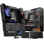 MSI MEG X870E GODLIKE, E-ATX - Supports AMD Ryzen 9000/8000/7000 Processors, AM5 - Dynamic Dashboard III, EZ Slide M.2, 110A SPS, DDR5 Memory (9000+ MT/s OC), M.2 & PCIe 5.0, USB4, Wi-Fi 7, 10G LAN