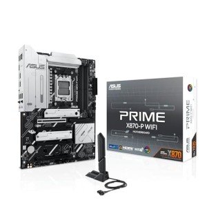 ASUS Prime X870-P WiFi AMD AM5 X870 ATX Motherboard 14+2+1 80A DrMOS Power Stages, DDR5, PCIe 5.0, PCIe 5.0 x16, Q-Release, 4X M.2, Wi-Fi 7, Q-Antenna, 2.5Gb LAN, USB4®, USB Type-C®, BIOS Flashback™
