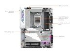 GIGABYTE B650E AORUS Elite X AX ICE AM5 LGA 1718 AMD B650 ATX Motherboard with 5-Year Warranty, DDR5, 3X M.2, PCIe 5.0, USB 3.2 Gen2X2 Type-C, WiFi 6E, 2.5GbE LAN, Q-Flash Plus, EZ-Latch Plus