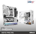 ASRock X870 Pro RS AMD Ryzen Socket AM5 ATX Motherboard DDR5 DIMMs 8000 MHz 256 GB PCIe Gen5 SATA3 6.0 Gb/s