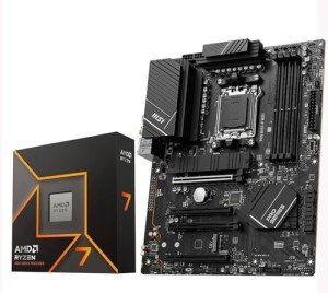 Micro Center CPU Motherboard AMD Ryzen 7 9700X 8-Core 16-Thread AM5 5.5 GHz Unlocked Desktop Processor with MSI PRO B650-P WiFi ProSeries Motherboard (ATX, DDR5, PCIe 4.0)
