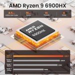 Beelink EQR6 Mini PC AMD Ryzen 9 6900HX, 24GB DDR5 1TB PCIE4.0 SSD Dual LAN Mini Computer with AMD Radeon 680M, Dual 4K Display/ USB3.2/ WiFi6/ BT5.2 / Home/Office/Gaming