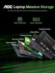 2025 Gaming Laptop with AMD Ryzen 7 5700U Processor(8C/16T, Up to 4.5GHz), 16.1“ FHD Display Laptop Computer with Backlit Keyboard, 16GB RAM 512GB SSD, WiFi 6, HDMI 1.4, USB3.2, Type-C, 53Wh Battery