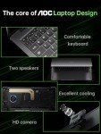 2025 Gaming Laptop with AMD Ryzen 7 5700U Processor(8C/16T, Up to 4.5GHz), 16.1“ FHD Display Laptop Computer with Backlit Keyboard, 16GB RAM 512GB SSD, WiFi 6, HDMI 1.4, USB3.2, Type-C, 53Wh Battery