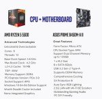 MICRO CENTER AMD Ryzen 5 5500 Desktop Processor with ASUS Prime B450M-A II AMD AM4 Micro ATX Motherboard