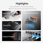 Beelink EQR6 Mini PC AMD Ryzen 9 6900HX, 24GB DDR5 1TB PCIE4.0 SSD Dual LAN Mini Computer with AMD Radeon 680M, Dual 4K Display/ USB3.2/ WiFi6/ BT5.2 / Home/Office/Gaming