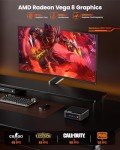 Beelink Mini PC Ryzen 7 5850U (8C/16T, Turbo 4.4GHz), 16GB DDR4 RAM 500GB PCIe3.0 SSD Mini Desktop Computers, SER5 PRO Support 4K@60Hz Triple Display/WiFi 6/BT5.2/DP+HDMI+USB-C/USB3.2/RJ45 LAN