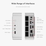 Beelink SER8 Mini PC AMD Ryzen 7 8745HS (8C/16T up to 4.9GHz), 32GB DDR5 RAM 1TB PCIe4.0 SSD, Radeon 780M Graphics, Triple 4K@120Hz Display, USB4/WiFi6/2.5G LAN/MSC 2.0 Cooling/Gaming Computer