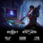 MSI Katana A15 AI 15.6” 165Hz QHD Gaming Laptop: Ryzen 9-8945HS, NVIDIA Geforce RTX 4070, 32GB DDR5, 1TB NVMe SSD, Cooler Boost 5, Win 11: Black B8VG-450US