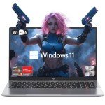 Gaming Laptop with AMD Ryzen 7 5700U Processor(Up to 4.3GHZ)，16GB DDR4 512GB SSD, WIFI 6, Bluetooth5.2, Windows 11, Backlit Keyboard,16.1" FHD IPS Display, Portable Laptops Computer for Gamer Student