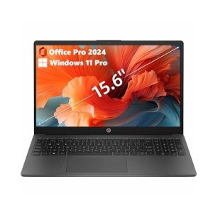 HP 255 G10 15.6 FHD Notebook Laptop, AMD Ryzen 5 7530U (Beats i7-1165G7),16GB RAM - 1TGB PCIe SSD, Webcam, WiFi 6 Bluetooth 5.3, Windows 11 Pro-Office Pro 2024