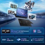 MSI Summit A16 AI+ (2024) 16” QHD+ 165Hz 2-in-1 Touchscreen Laptop: AMD Ryzen AI 9-365, Radeon Graphics, 32GB LPDDR5x, 1TB NVMe SSD, 360 Flip, Pen, Win 11 Home: Ink Black A3HMTG-015US